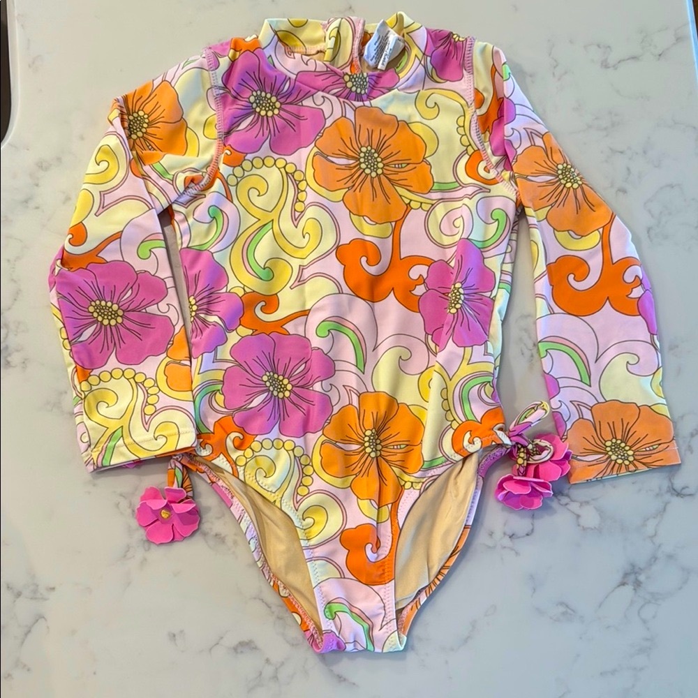 Shade Critters Floral Long Sleeve Swimsuit